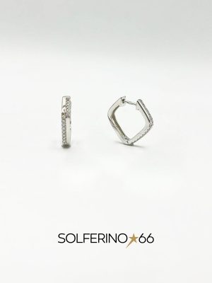 ORECCHINI ARGENTO MEDI A ROMBO
