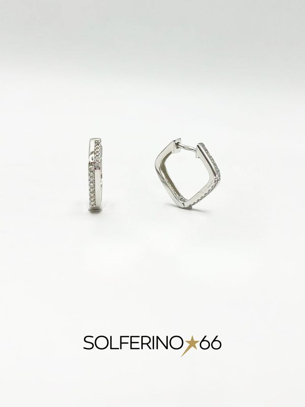 ORECCHINI ARGENTO MEDI A ROMBO