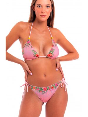 Bikini Triangolo Imbottito Slip Brasiliana Lurex Leone