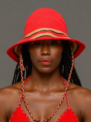 Kofia Hat Red Soft Brim