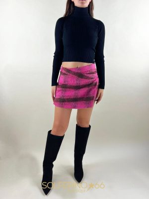 WEILI ZHENG MINIGONNA A PORTAFOGLIO ROSA - immagine 3