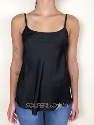 KONTATTO TOP IN SATIN BLACK