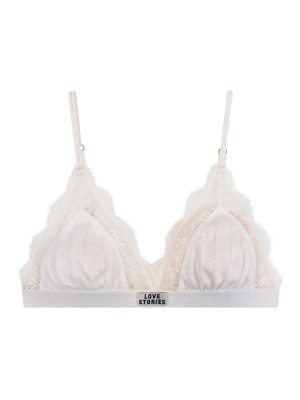LOVE Stories Bralette Love Lace White - immagine 3