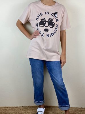 T-shirt Heroin Whisper Rosa - immagine 2