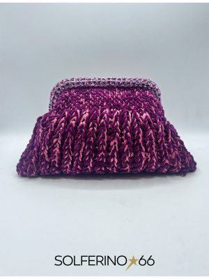 POCHETTE A TRECCIA BORDEAUX
