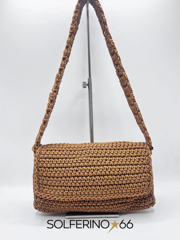 BORSA PATTA CROCHET SENAPE