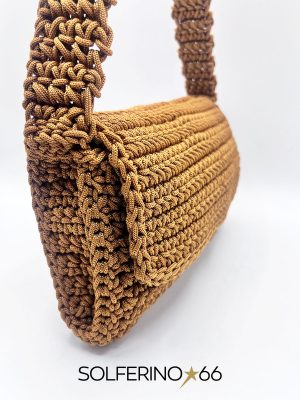 BORSA PATTA CROCHET SENAPE - immagine 2