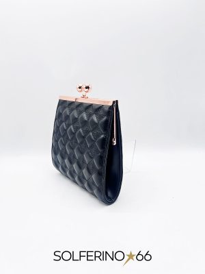 BORSA CLUTCH ROMBI NERA - immagine 3
