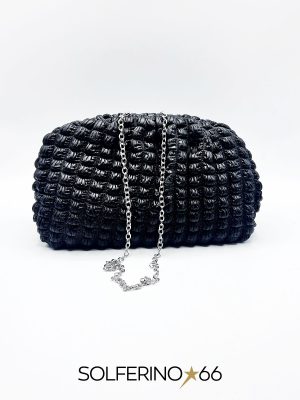 BORSA POUCH TRAPUNTATA NERO - immagine 3