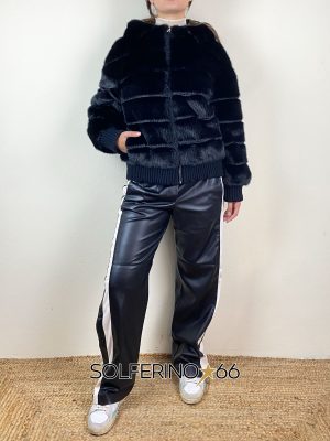 UNCOMMON ECOPELLICCIA CORTA BLACK