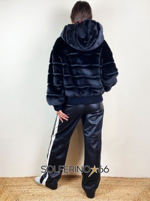UNCOMMON ECOPELLICCIA CORTA BLACK - immagine 2