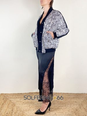 SOUVENIR PRIVEE' BOMBER TWEED PAILLETTES - immagine 4