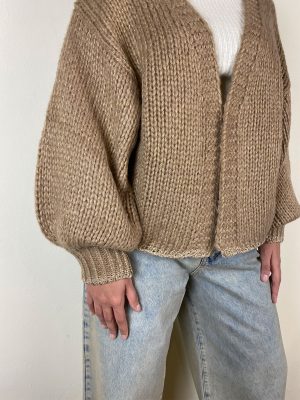 Colour Market Cardigan Profilato Cammello - immagine 2