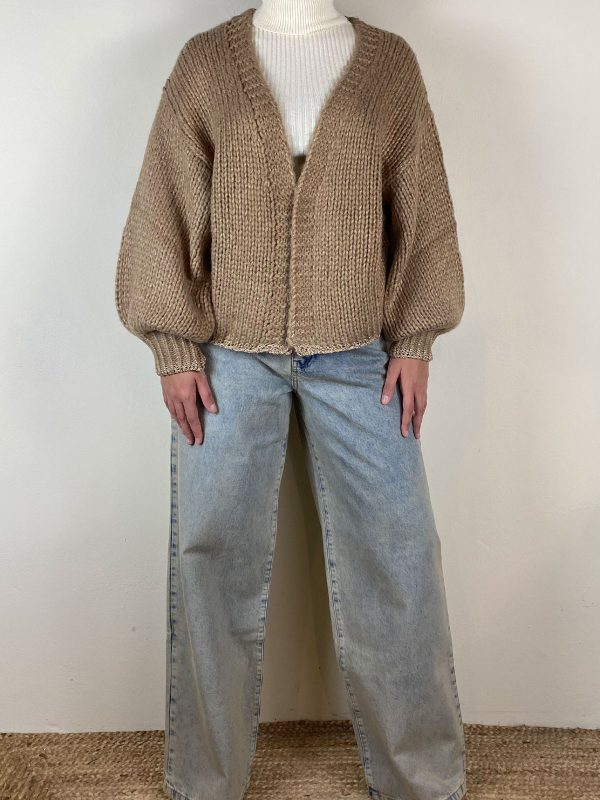Colour Market Cardigan Profilato Cammello