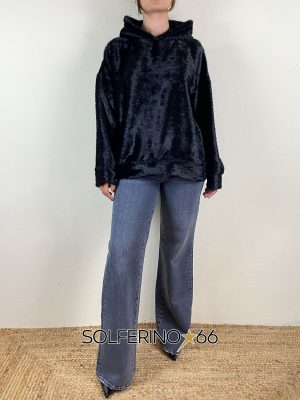 WEILI ZHENG FELPA FURRY BLACK