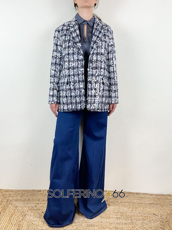 HAVEONE BLAZER CHECK PAILLETTES