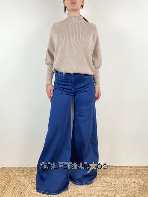 HAVEONE JEANS A PALAZZO BLUE