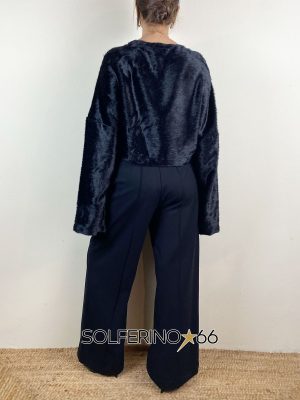WEILI ZHENG PULLOVER FURRY BLACK - immagine 2