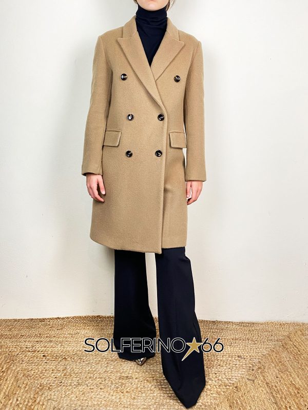 MERCI. CAPPOTTO AL GINOCCHIO CAMMELLO
