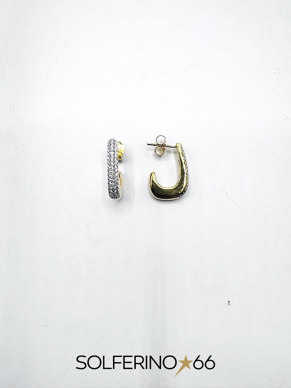 ORECCHINO LAGUNA DORATO CON ZIRCONI
