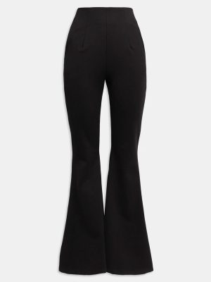 WEILI ZHENG PANTALONE A CAMPANA BLACK - immagine 5