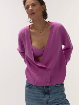 LOVE Stories Iris Cardigan Purple - immagine 2