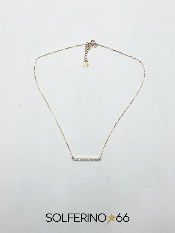 COLLANA DORATA BARRA ZIRCONI