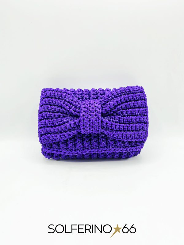 POCHETTE CROCHET FIOCCO VIOLA
