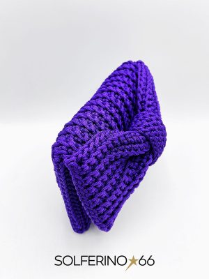 POCHETTE CROCHET FIOCCO VIOLA - immagine 2
