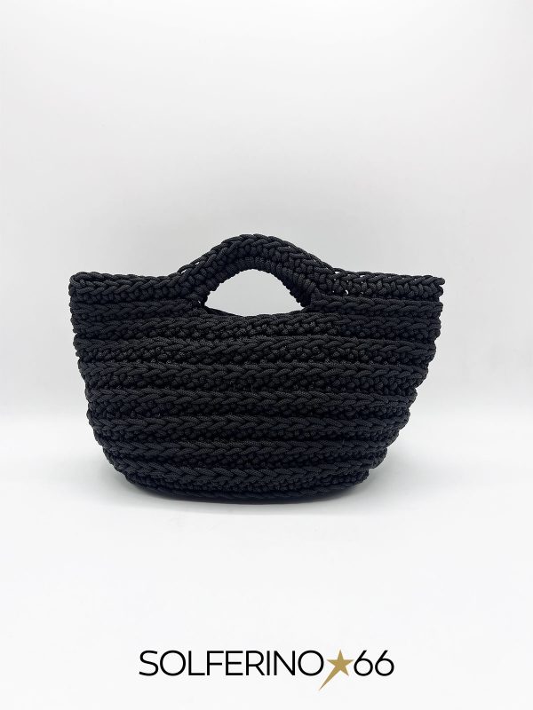 MINI BORSA CROCHET NERA