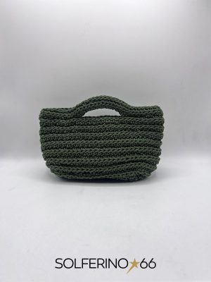 MINI BORSA CROCHET VERDE MILITARE
