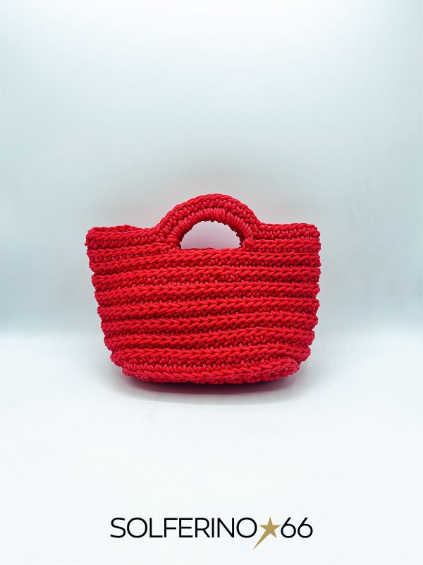 MINI BORSA CROCHET ROSSA