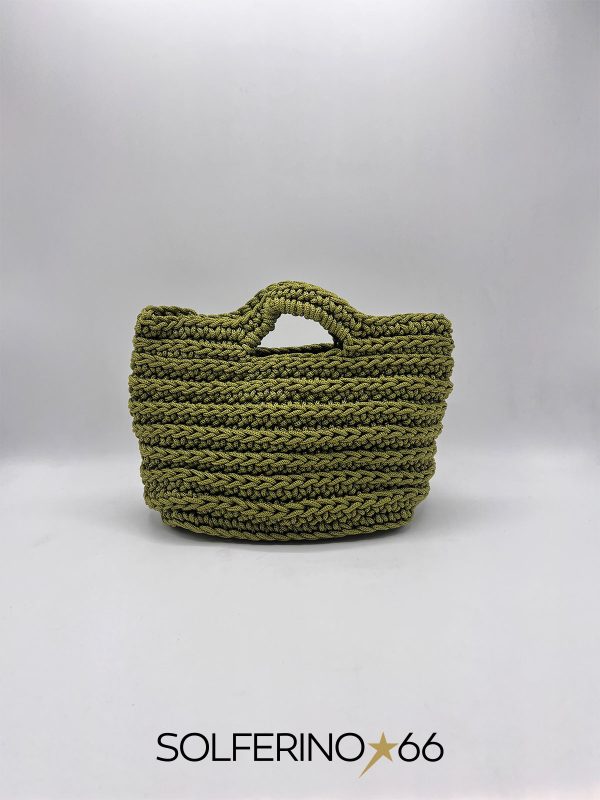 MINI BORSA CROCHET VERDE OLIVA