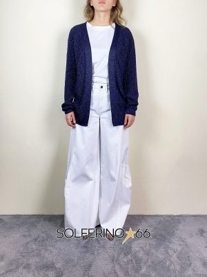 KONTATTO CARDIGAN LUREX BLU - immagine 2