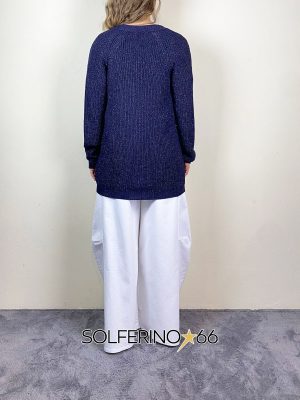 KONTATTO CARDIGAN LUREX BLU - immagine 3