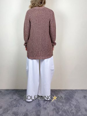 KONTATTO CARDIGAN LUREX ROSE GOLD - immagine 3