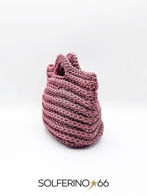 MINI BORSA CROCHET ROSA ANTICO - immagine 2