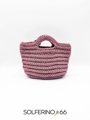 MINI BORSA CROCHET ROSA ANTICO