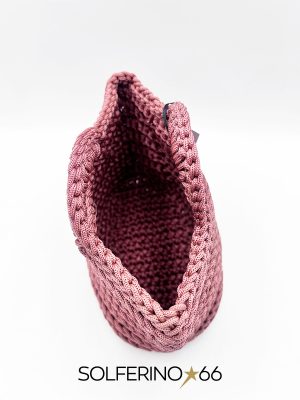 MINI BORSA CROCHET ROSA ANTICO - immagine 3