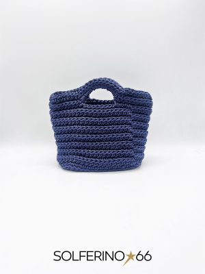MINI BORSA CROCHET BLU