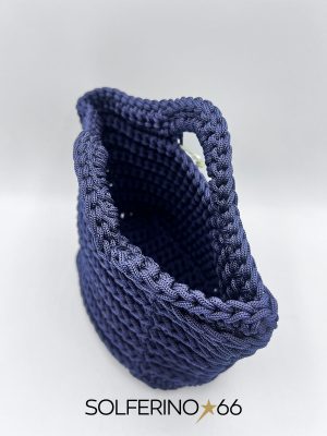 MINI BORSA CROCHET BLU - immagine 3