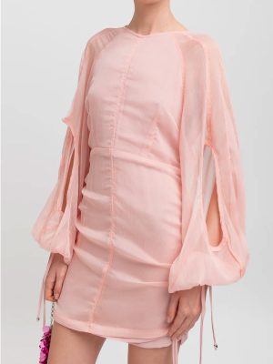 WEILI ZHENG ABITO MANICHE BALLOON PINK - immagine 4