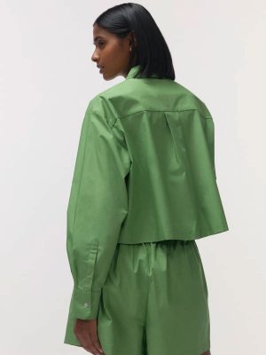 LOVE Stories PETE CROPPED SHIRT GREEN - immagine 2