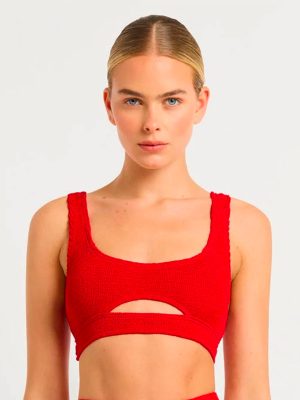 BOND-EYE SASHA CROP TOP RED