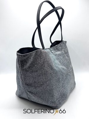 L'AURA SAC BASIC SMALL GLITTER PIOMBO - immagine 2