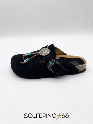 TAJI SABOT GIPSY SUEDE NERO - immagine 2