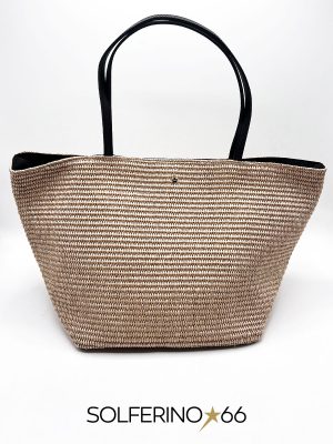 L'AURA SAC BASIC SMALL RAFFIA BEIGE