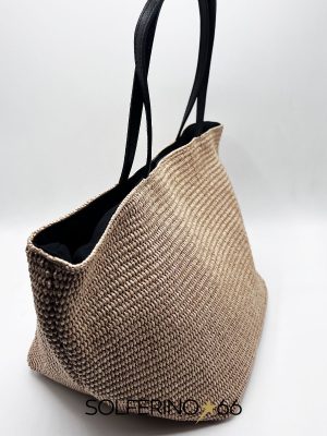 L'AURA SAC BASIC SMALL RAFFIA BEIGE - immagine 2