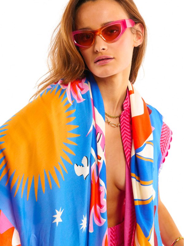 WILD FOULARD GRANDE CHACHACHA PINK