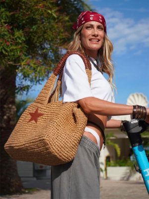 PIN-UP Stars BORSA CESTO PAGLIA BEIGE - immagine 2